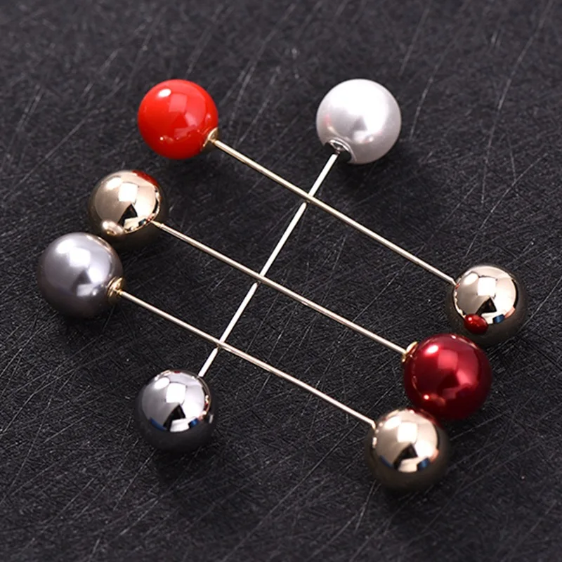 Double Head Pearl Red Metal Brooch Pin Non-slip Simple Fixed Clothes Cardigan Clip Scarf Buckle Men Women Jewelry Accessories
Double Head Pearl Red Metal Brooch Pin Non-slip Simple Fixed Clothes Cardigan Clip Scarf Buckle Men Women Jewelry Accessories