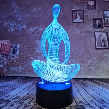 New Cool 3D Led Lamp Yoga 7 Gradient Auto Color Night Lamp Remote Touch Child Light Girl Woman Birthday Christma New Year Gifts
New Cool 3D Led Lamp Yoga 7 Gradient Auto Color Night Lamp Remote Touch Child Light Girl Woman Birthday Christma New Year Gifts