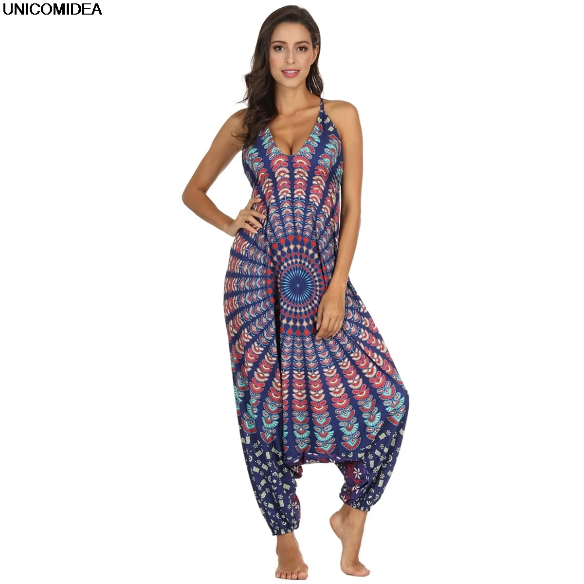 2019 Ethnic Mandala Jumpsuits Women Spaghetti Strap Bohemian Gypsy Thai Clothes Rompers Holiday Beach Bodysuits Mujer Playsuits
2019 Ethnic Mandala Jumpsuits Women Spaghetti Strap Bohemian Gypsy Thai Clothes Rompers Holiday Beach Bodysuits Mujer Playsuits