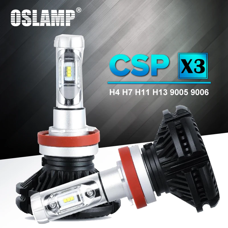 Oslamp CSP Chips H11 LED Headlight Kits Far / Near Driving Lighting Car Bulbs SUV Head Lamp Fan-less Lamps 3000K 6500K 8000K
Oslamp CSP Chips H11 LED Headlight Kits Far / Near Driving Lighting Car Bulbs SUV Head Lamp Fan-less Lamps 3000K 6500K 8000K