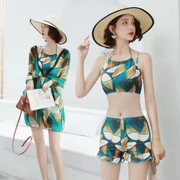 Swimwear Women Three-piece Separated Skirt-style Small Chest Closed Conservatively Covering Belly Slender Sexy Swimsuit A2216YPC
Swimwear Women Three-piece Separated Skirt-style Small Chest Closed Conservatively Covering Belly Slender Sexy Swimsuit A2216YPC