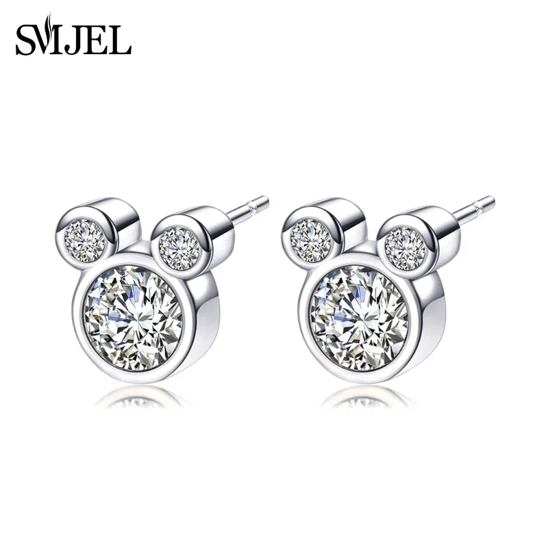 SMJEL New Silver Crystal Mickey Minnie Stud Earrings Children Ladies Jewelry Set Women Accessories Christmas Gifts brincos
SMJEL New Silver Crystal Mickey Minnie Stud Earrings Children Ladies Jewelry Set Women Accessories Christmas Gifts brincos