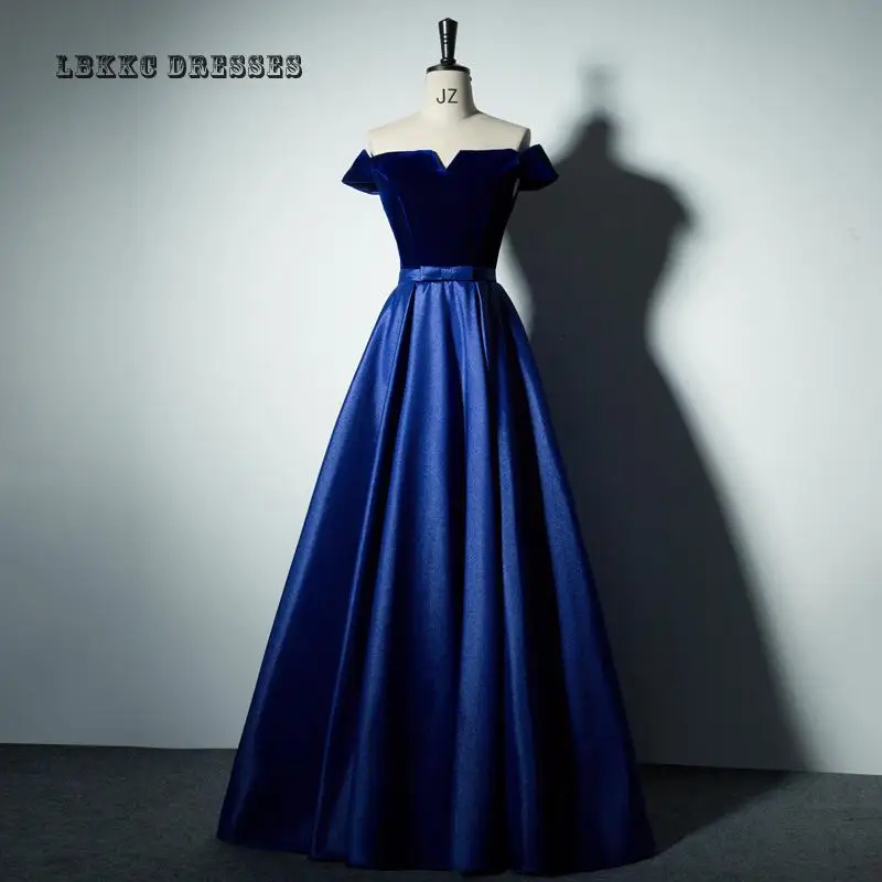 Royal Blue Satin Off Shoulder Evening Dresses Long Prom Dresses 2019 Evening Gown Plus Size Abendkleider Abiye Gece Elbisesi
Royal Blue Satin Off Shoulder Evening Dresses Long Prom Dresses 2019 Evening Gown Plus Size Abendkleider Abiye Gece Elbisesi
