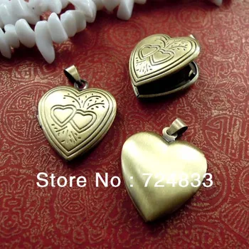 20x5mm Vintage Photo Locket Antique bronze tone Brushed Brass Double Heart Marked Photo Locket Pendant Findings
20x5mm Vintage Photo Locket Antique bronze tone Brushed Brass Double Heart Marked Photo Locket Pendant Findings