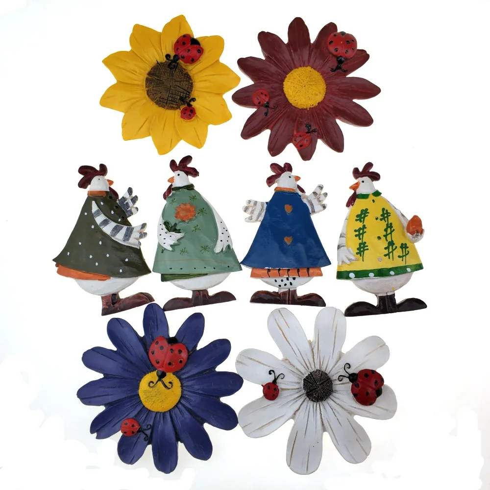 4 Pcs cute resin vintage flower and chicken series Fridge magnets refrigerator magnet home decoration strong magnetic stickers 
4 Pcs cute resin vintage flower and chicken series Fridge magnets refrigerator magnet home decoration strong magnetic stickers