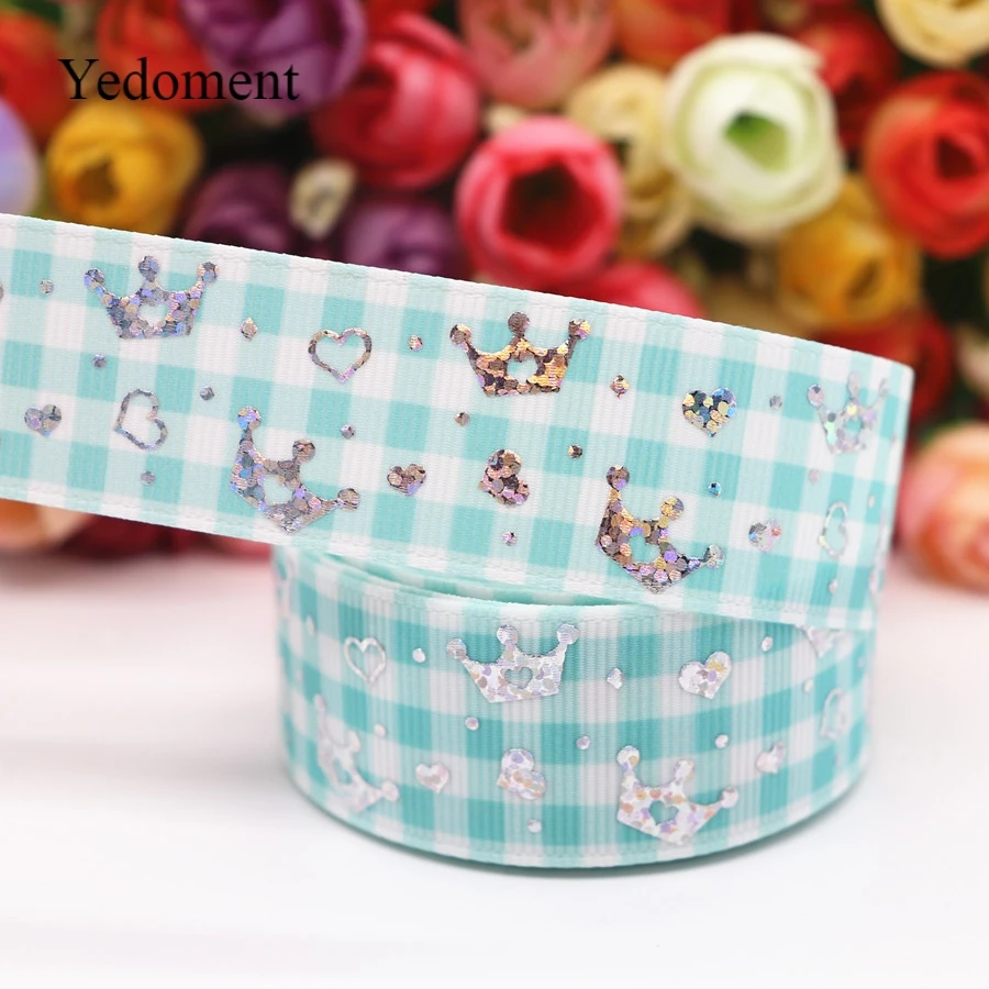 10 Yards Grosgrain Ribbon Laser Silver Crown Printed Ribbon 1" 25MM For Hair Bows DIY Crafts Handmade Accessories M19042701
10 Yards Grosgrain Ribbon Laser Silver Crown Printed Ribbon 1" 25MM For Hair Bows DIY Crafts Handmade Accessories M19042701