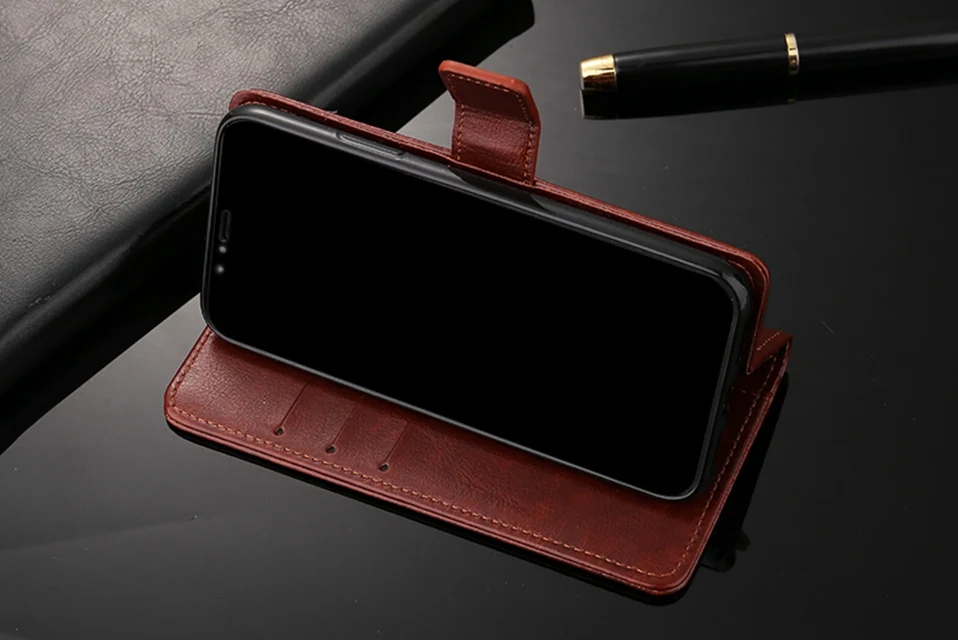Leather Case For iPhone XS Max XR X Coque iPhone8 Wallet Luxury Flip Phone Case For iPhone X Xs 5 5S SE 6 6S 7 8 Plus Cover TPU (2)