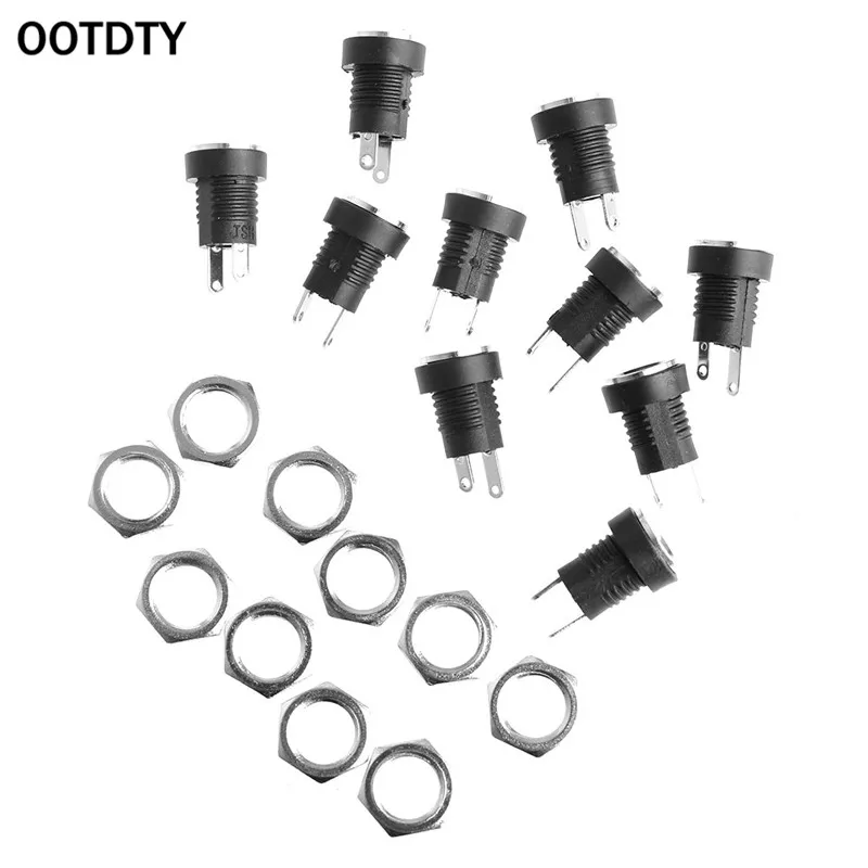 New Power Supply Female Jack Panel Mount Connector 5.5mm 2.1mm Plug Adapter 10Pcs/Set
New Power Supply Female Jack Panel Mount Connector 5.5mm 2.1mm Plug Adapter 10Pcs/Set