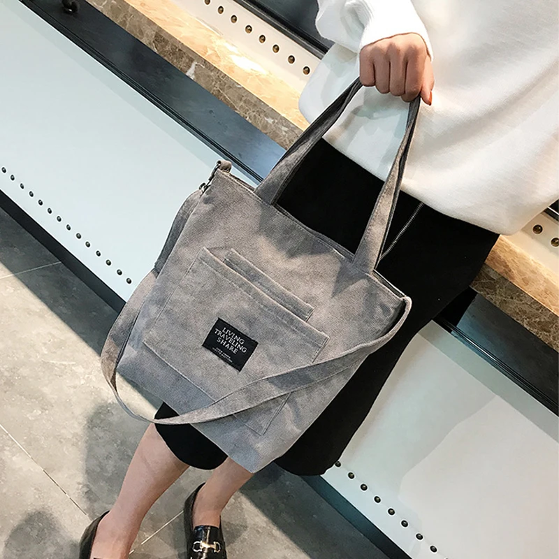 2019 newWomen Corduroy Canvas Tote Ladies Casual Shoulder Bag Foldable Shopping Bags Beach Bag Cotton Cloth Female Handbag
2019 newWomen Corduroy Canvas Tote Ladies Casual Shoulder Bag Foldable Shopping Bags Beach Bag Cotton Cloth Female Handbag