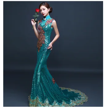 Embroidery Cheongsam Long Chinese Oriental Evening Dress Elegant Princess Dresses Red Qipao Wedding Summer Women Sexy Flowers
Embroidery Cheongsam Long Chinese Oriental Evening Dress Elegant Princess Dresses Red Qipao Wedding Summer Women Sexy Flowers
