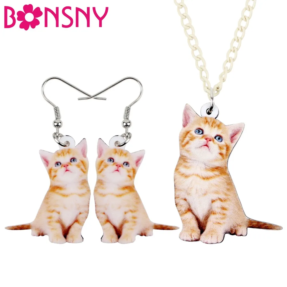 Bonsny Statement Acrylic Sweet Cat Kitten Earrings Necklace Jewelry Sets For Women Girls Teens Cute Animal Accessories Accessory
Bonsny Statement Acrylic Sweet Cat Kitten Earrings Necklace Jewelry Sets For Women Girls Teens Cute Animal Accessories Accessory