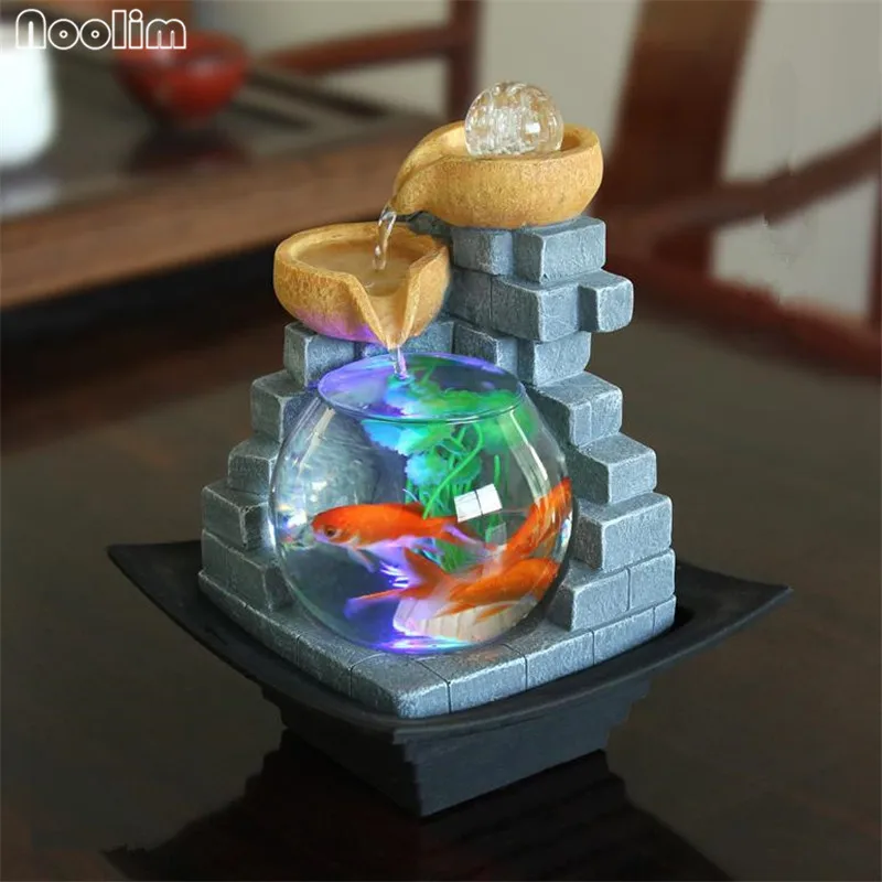 Resin Water Fountains With LED Ball Fish Tank Feng Shui Wheel Home Office Tabletop Water Fountain Figurines Decoration
Resin Water Fountains With LED Ball Fish Tank Feng Shui Wheel Home Office Tabletop Water Fountain Figurines Decoration