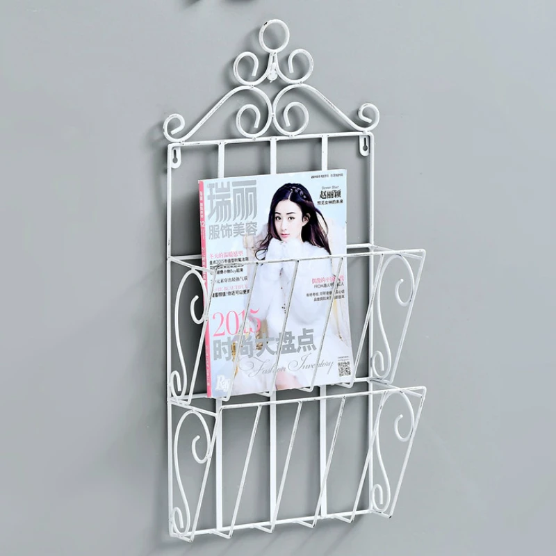 Simple Newspaper Rack Newspaper Shelf Book Rack, Iron Shelf Magazine Rack Simple Living Room Wall Mural 65X30X13CM
Simple Newspaper Rack Newspaper Shelf Book Rack, Iron Shelf Magazine Rack Simple Living Room Wall Mural 65X30X13CM
