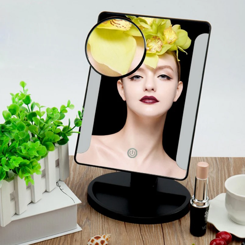 Fashion 38 LED USB Power Portable Folding Toilet Lighted Cosmetic Mirror Black White Mirrors Stand Table 10x Magnifying Mirrors
Fashion 38 LED USB Power Portable Folding Toilet Lighted Cosmetic Mirror Black White Mirrors Stand Table 10x Magnifying Mirrors