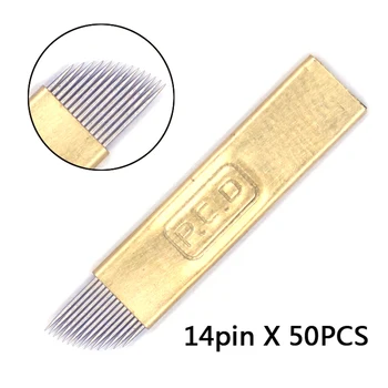 Free Shipping 50Pcs/Lot PCD 14 pins Tattoo Needles Bevel Microblading Needles for Permanet Make Up Eyebrow Manual Tattoo Pen
Free Shipping 50Pcs/Lot PCD 14 pins Tattoo Needles Bevel Microblading Needles for Permanet Make Up Eyebrow Manual Tattoo Pen