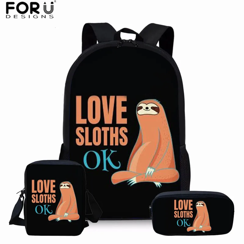 FORUDESIGNS Schoolbags for Teenager Girls Funny Sloth Print School Backpacks Children Orthopedic Cartoon School Bag Set 3PCS
FORUDESIGNS Schoolbags for Teenager Girls Funny Sloth Print School Backpacks Children Orthopedic Cartoon School Bag Set 3PCS