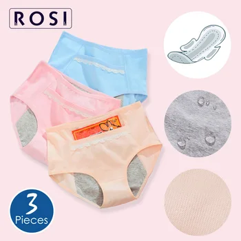 Menstrual Panties Leak Proof Physiological Pants For Women Cotton Period Underwear Female High Waist Waterproof Briefs 3pcs ROSI
Menstrual Panties Leak Proof Physiological Pants For Women Cotton Period Underwear Female High Waist Waterproof Briefs 3pcs ROSI