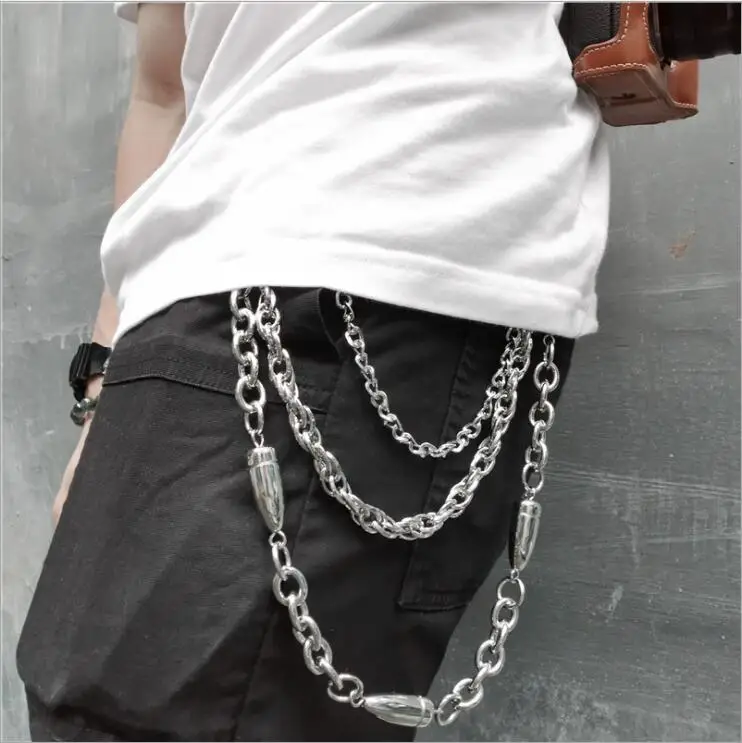 3 layers Rock Punk Long Metal Wallet Belt Chain Trousers Hipster Pant Jean Keychain Silver Ring Clip Keyring HipHop Jewelry
3 layers Rock Punk Long Metal Wallet Belt Chain Trousers Hipster Pant Jean Keychain Silver Ring Clip Keyring HipHop Jewelry