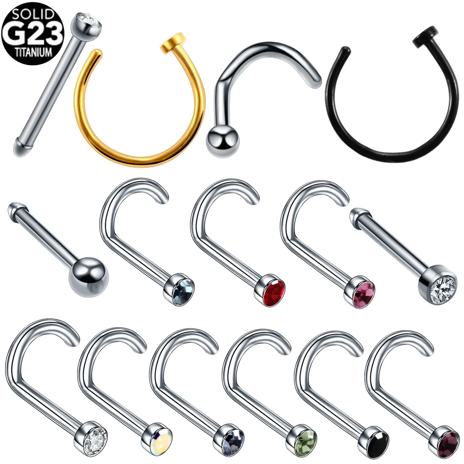 10pcs/lot G23 Titanium Nose Piercings Nose Studs Bone Gold Nose Hoop Nostrilr Screw Piercings Nariz Septo Piercing Body Jewelry
10pcs/lot G23 Titanium Nose Piercings Nose Studs Bone Gold Nose Hoop Nostrilr Screw Piercings Nariz Septo Piercing Body Jewelry