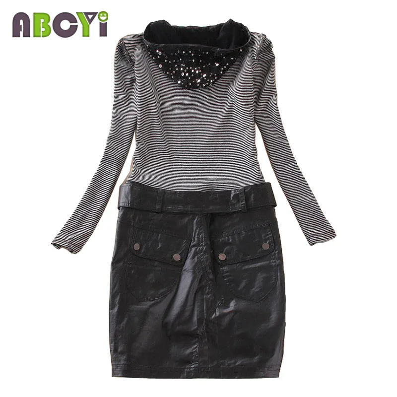Women Dress Autumn Dresses Plus Size M - XXL Female Clothing Casual Sequins Black Striped Patchwork Bodycon Hooded Dresse
Women Dress Autumn Dresses Plus Size M - XXL Female Clothing Casual Sequins Black Striped Patchwork Bodycon Hooded Dresse