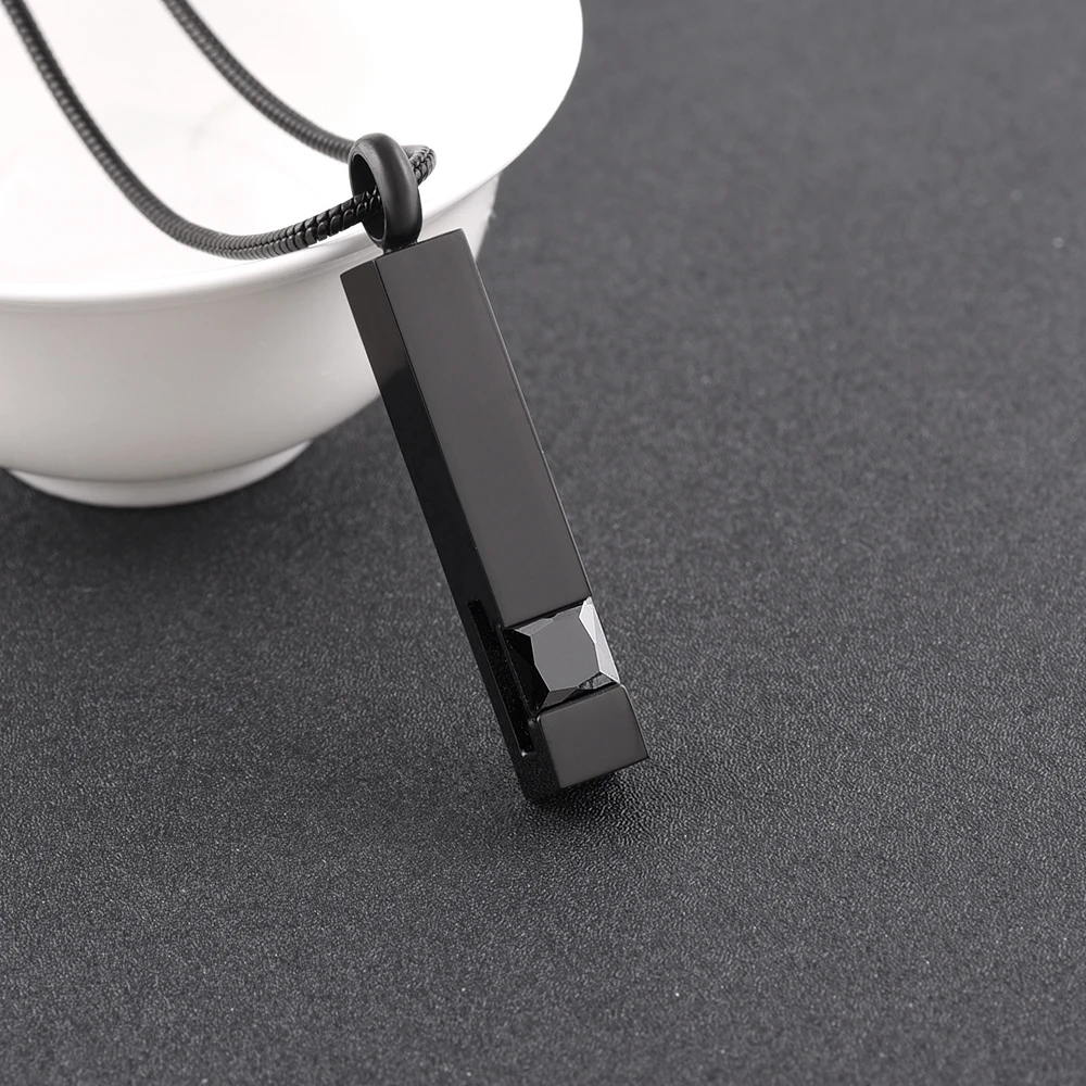 IJD9726 316L Stainless Steel Black Plating Crystal Bar Memorial Urn Pendant Ashes Keepsake Holder CREMATION NECKLACE Jewelry Men
IJD9726 316L Stainless Steel Black Plating Crystal Bar Memorial Urn Pendant Ashes Keepsake Holder CREMATION NECKLACE Jewelry Men