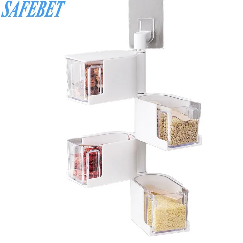SAFEBET 2-4 Layer Spices Storage Box Wall Mounted Rotatable Kitchen Cooking Tools Home Seasoning Storage Container Organizer
SAFEBET 2-4 Layer Spices Storage Box Wall Mounted Rotatable Kitchen Cooking Tools Home Seasoning Storage Container Organizer