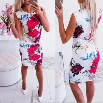 Women Sexy Dress For New Summer 2019 Fashion Print O-Neck Sleeveless Slim Dress Female High Waist Package Hip Sexy Dress Lady
Women Sexy Dress For New Summer 2019 Fashion Print O-Neck Sleeveless Slim Dress Female High Waist Package Hip Sexy Dress Lady