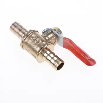 

1PCS 5/16" Hose Barb Inline Brass Water/Air Gas Fuel Line Shut-off Ball Valve Simple operation 8mm motorized ball valve 3 Sizes