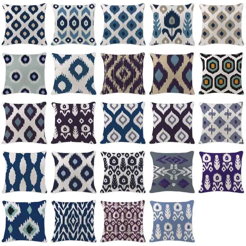Customized Cushion Covers Bohemian Flowers Blue Pillow Cases Chair Sofa Cotton Linen Lounger For Beach Printing White Almofada
Customized Cushion Covers Bohemian Flowers Blue Pillow Cases Chair Sofa Cotton Linen Lounger For Beach Printing White Almofada