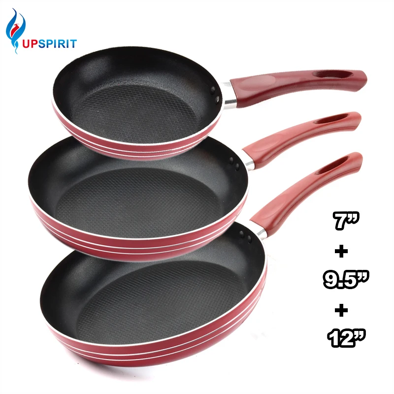 Upspirit 7" +9.5" +12" Aluminum Frying Pan Set Non-stick Griddles Grill Pans For Induction & Gas Cooker Cooking Tools
Upspirit 7" +9.5" +12" Aluminum Frying Pan Set Non-stick Griddles Grill Pans For Induction & Gas Cooker Cooking Tools