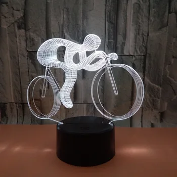 Led 7 Color Changing 3D Visual Lamp Ride Bicycle 3D RGB Night Light USB Table as Cool Athlete Sports Lover Model Toys
Led 7 Color Changing 3D Visual Lamp Ride Bicycle 3D RGB Night Light USB Table as Cool Athlete Sports Lover Model Toys