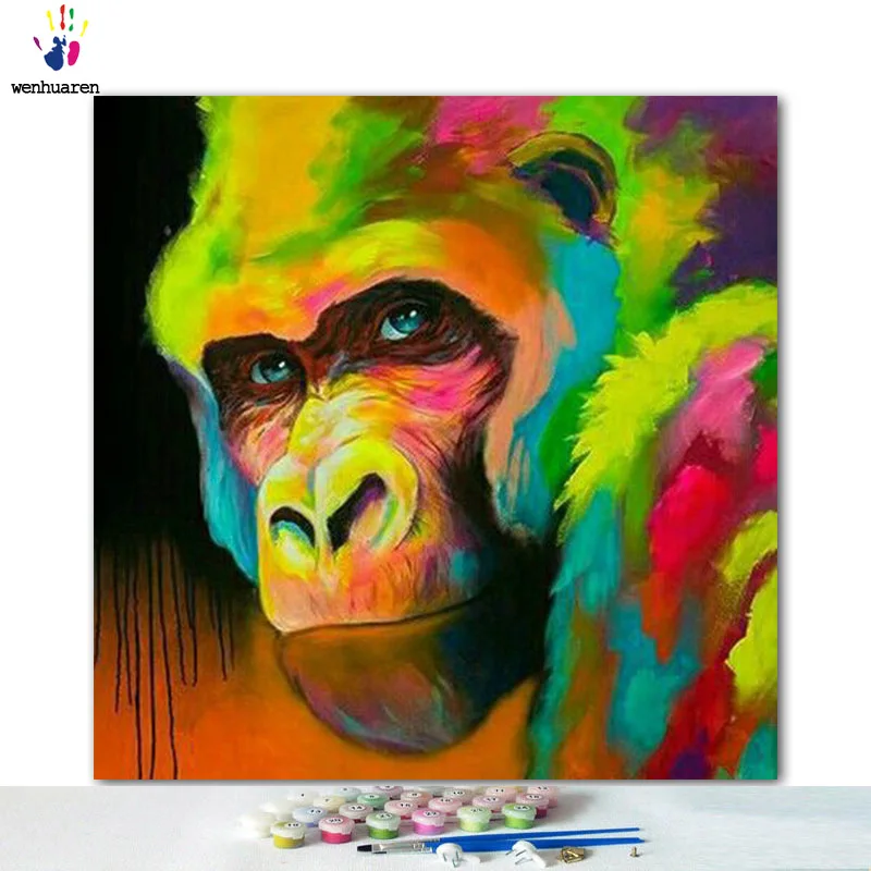 DIY colorings pictures by numbers with colors Abstract the monkey painting drawing painting by numbers framed Home
DIY colorings pictures by numbers with colors Abstract the monkey painting drawing painting by numbers framed Home