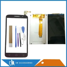 Écran tactile séparé et LCD pour Alcatel One Touch Pop 2 OT7043 5.0 K 7043Y 7043A, ruban pour outils de couleur noire, 7043 pouces=