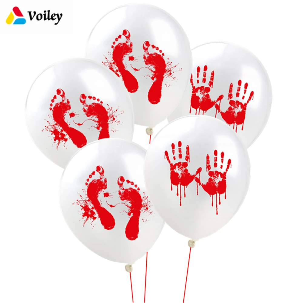 12pcs 12inch Printed Latex Balloons Halloween Foot Hand Blood Baloon Halloween Party Decorations Ballon Event Party Supplies ,Q 
12pcs 12inch Printed Latex Balloons Halloween Foot Hand Blood Baloon Halloween Party Decorations Ballon Event Party Supplies ,Q