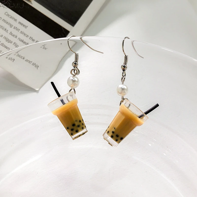 AOMU Japan Creative Cute Bubble Tea Stud Statement Earrings for Women Girl Personality Milk Tea Drink Funny Party Jewelry Gifts
AOMU Japan Creative Cute Bubble Tea Stud Statement Earrings for Women Girl Personality Milk Tea Drink Funny Party Jewelry Gifts
