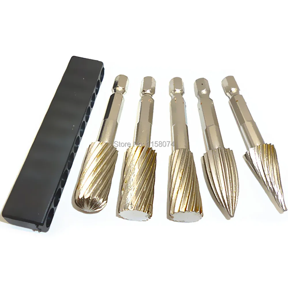 ROTARY RASP FILE SET SHAPING, METAL, WOOD, PLASTIC