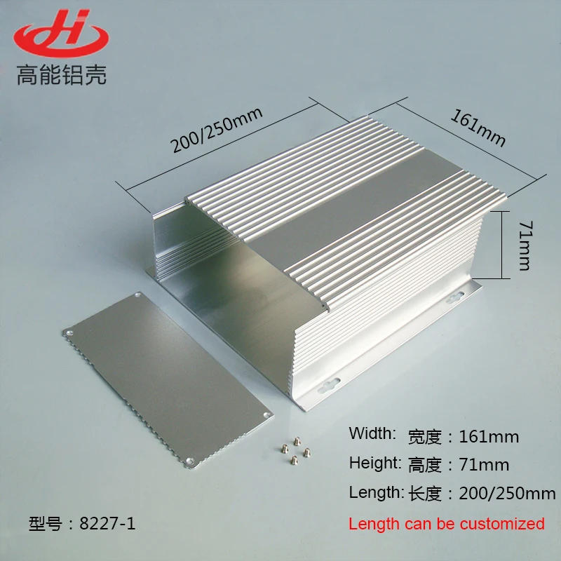 1 piece slive color aluminum housing case for electronics project case 161*71*155/200/250mm 8227-1
1 piece slive color aluminum housing case for electronics project case 161*71*155/200/250mm 8227-1