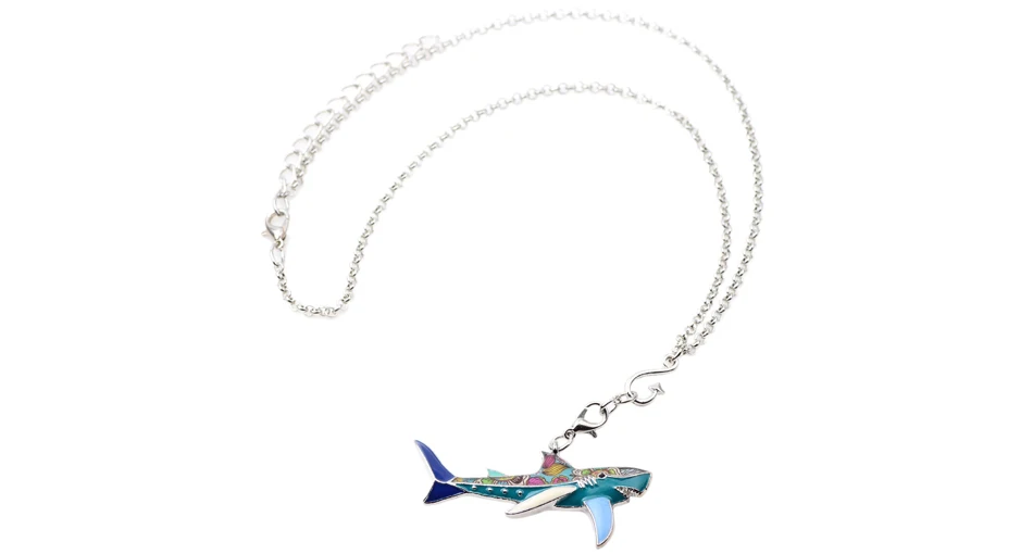 "Color Shark" Metal Shark Necklace 5