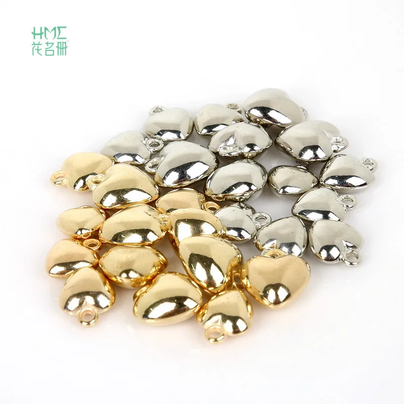 New Product Rhodium/Gold Color CCB Plastic Heart Charms Pendants 2mm Hole for Bracelet Necklace DIY Jewelry Making
New Product Rhodium/Gold Color CCB Plastic Heart Charms Pendants 2mm Hole for Bracelet Necklace DIY Jewelry Making
