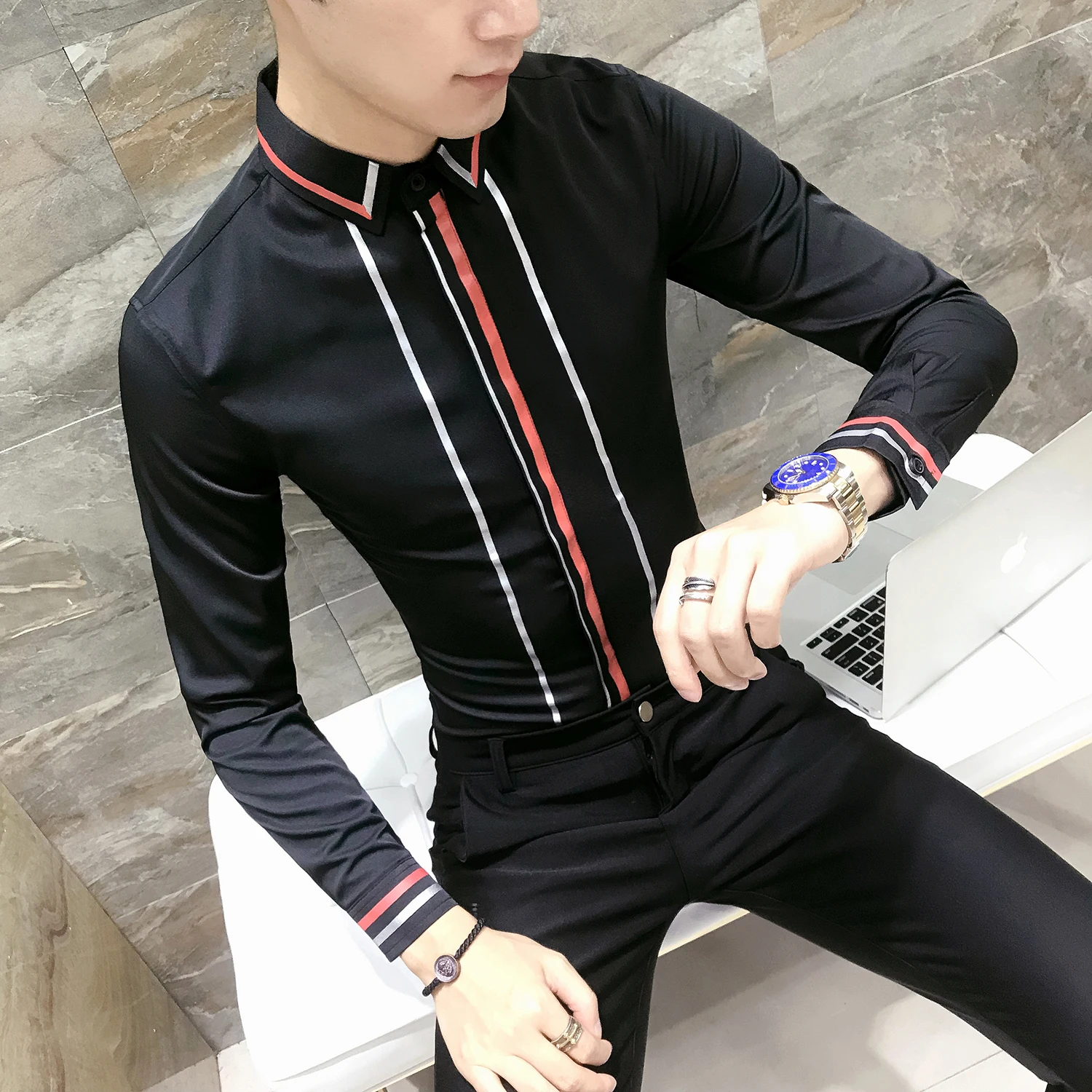 Striped Printed Men Shirt Camisa Masculina England Style Long Sleeve Casual Shirt New Fashion Slim Fit Party Prom Shirt Men
Striped Printed Men Shirt Camisa Masculina England Style Long Sleeve Casual Shirt New Fashion Slim Fit Party Prom Shirt Men