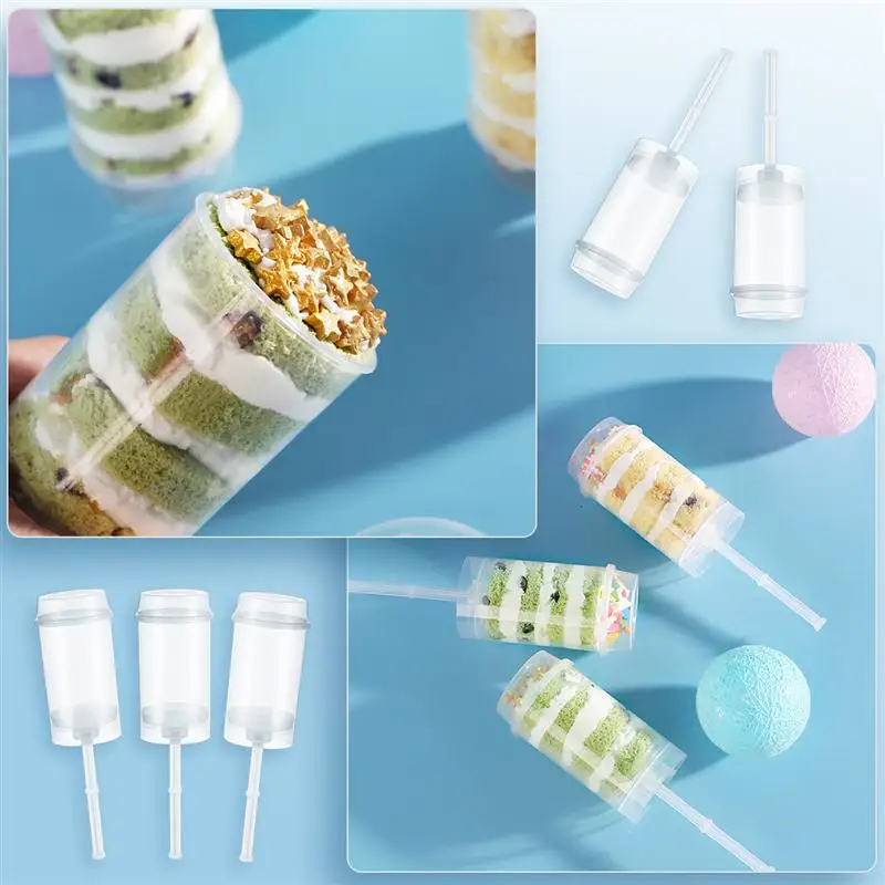 10PCS Pushable Cake Holders Push Cake Molder Rainbow Cake Pusher Push Pops Plastic Containers with Lids
10PCS Pushable Cake Holders Push Cake Molder Rainbow Cake Pusher Push Pops Plastic Containers with Lids