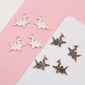 MRHUANG 10pcs/pack Printed paper crane Enamel Charms DIY Bracelet Earrings for women Jewelry Accessory 21*22mm
MRHUANG 10pcs/pack Printed paper crane Enamel Charms DIY Bracelet Earrings for women Jewelry Accessory 21*22mm