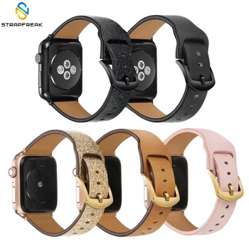Genuine Leather Watch Straps for Apple Watch Series 4 3 2 1 Golden Black Buckle bracelet for iwatch band 38mm 40mm 42mm 44mm
Genuine Leather Watch Straps for Apple Watch Series 4 3 2 1 Golden Black Buckle bracelet for iwatch band 38mm 40mm 42mm 44mm