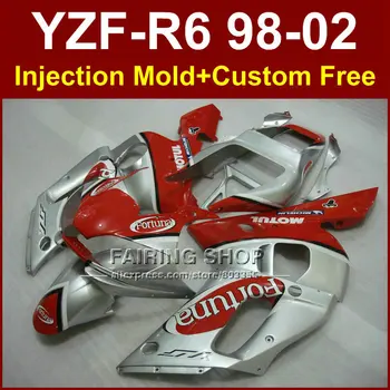 Fortuna red silver fairing kits for YAMAHA YZFR6 1998 1999 2000 2001 2002 custom fairings YZF R6 98-02 YZF1000 body parts
Fortuna red silver fairing kits for YAMAHA YZFR6 1998 1999 2000 2001 2002 custom fairings YZF R6 98-02 YZF1000 body parts