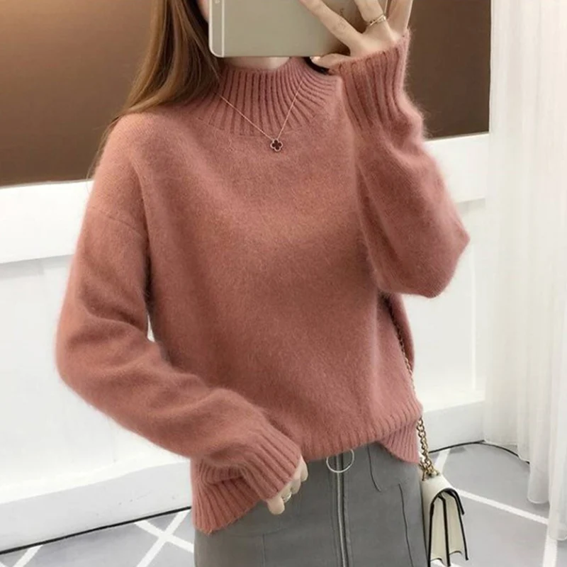 Women Candy Colors Sweaters 2019 Fashion Autumn Winter Warm Turtleneck Pullover Sweaters Long Sleeve Short Sweater Knitted Tops
Women Candy Colors Sweaters 2019 Fashion Autumn Winter Warm Turtleneck Pullover Sweaters Long Sleeve Short Sweater Knitted Tops