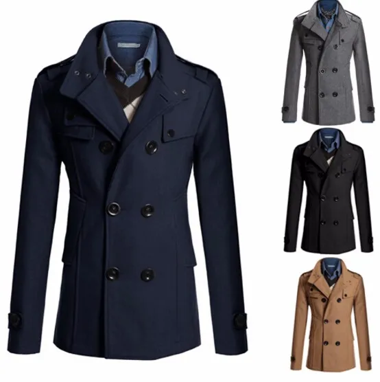 Fashion Slim Fit Long Coat Warm Double Breasted Peacoat Coat Jacket - Black Gray Navy Camel M-XXL
Fashion Slim Fit Long Coat Warm Double Breasted Peacoat Coat Jacket - Black Gray Navy Camel M-XXL
