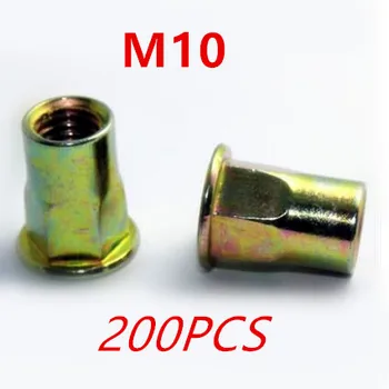 200PCS/lot M10 Carbon Steel Rivet Nut Flat Head Hex Rivet Nut Insert Nut Blind Rivet Rivnut
200PCS/lot M10 Carbon Steel Rivet Nut Flat Head Hex Rivet Nut Insert Nut Blind Rivet Rivnut