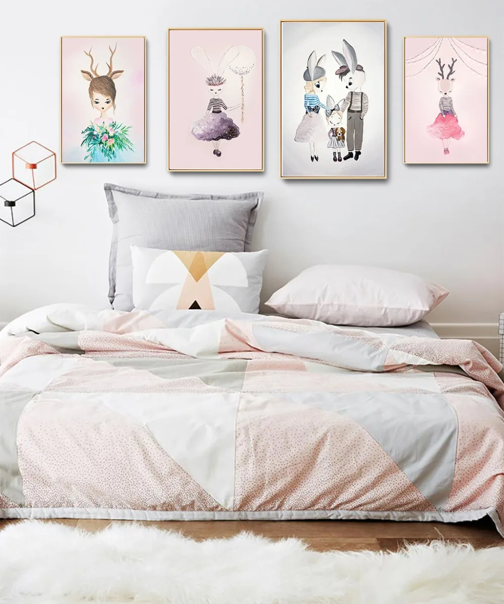 Nordic Style Canvas Painting Lovely Miss Rabbit Girl canvas Print painting Wall Pictures for Kids home decor
Nordic Style Canvas Painting Lovely Miss Rabbit Girl canvas Print painting Wall Pictures for Kids home decor