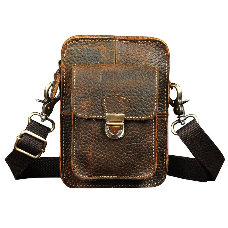 Crazy Horse Cowhide Fanny Waist Pack Hook Bag High Quality Genuine Leather Men Hip Belt Cell/Mobile Phone Case Shoulder Bags
Crazy Horse Cowhide Fanny Waist Pack Hook Bag High Quality Genuine Leather Men Hip Belt Cell/Mobile Phone Case Shoulder Bags