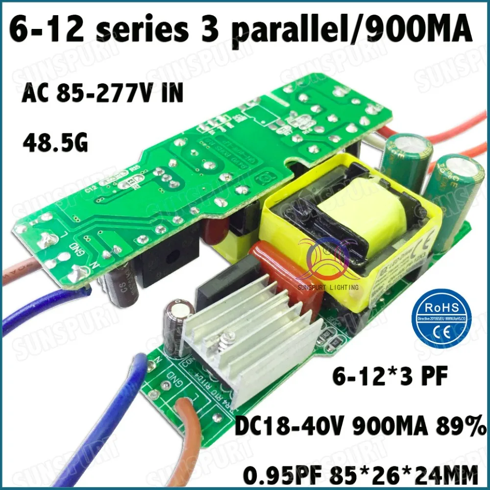 5 Pcs Isolation 36W AC85-277V LED Driver 6-12x3 900mA DC18-40V PF LED Power Supply Constant Current LED Bulb Lamp Free Shipping
5 Pcs Isolation 36W AC85-277V LED Driver 6-12x3 900mA DC18-40V PF LED Power Supply Constant Current LED Bulb Lamp Free Shipping